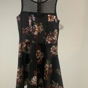 Trixxi Black Mesh Detail Dress